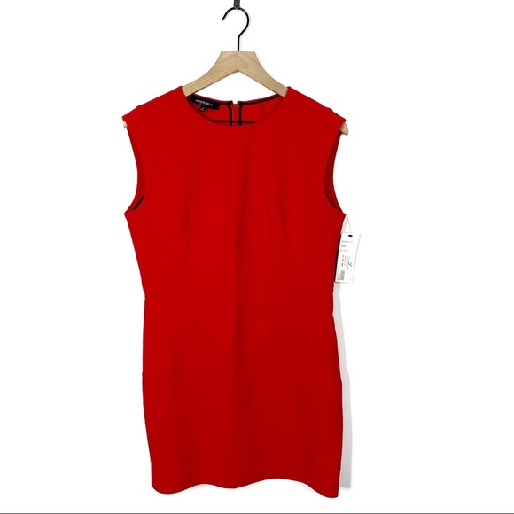 Lafayette 148 New York Red Mini Career Dress